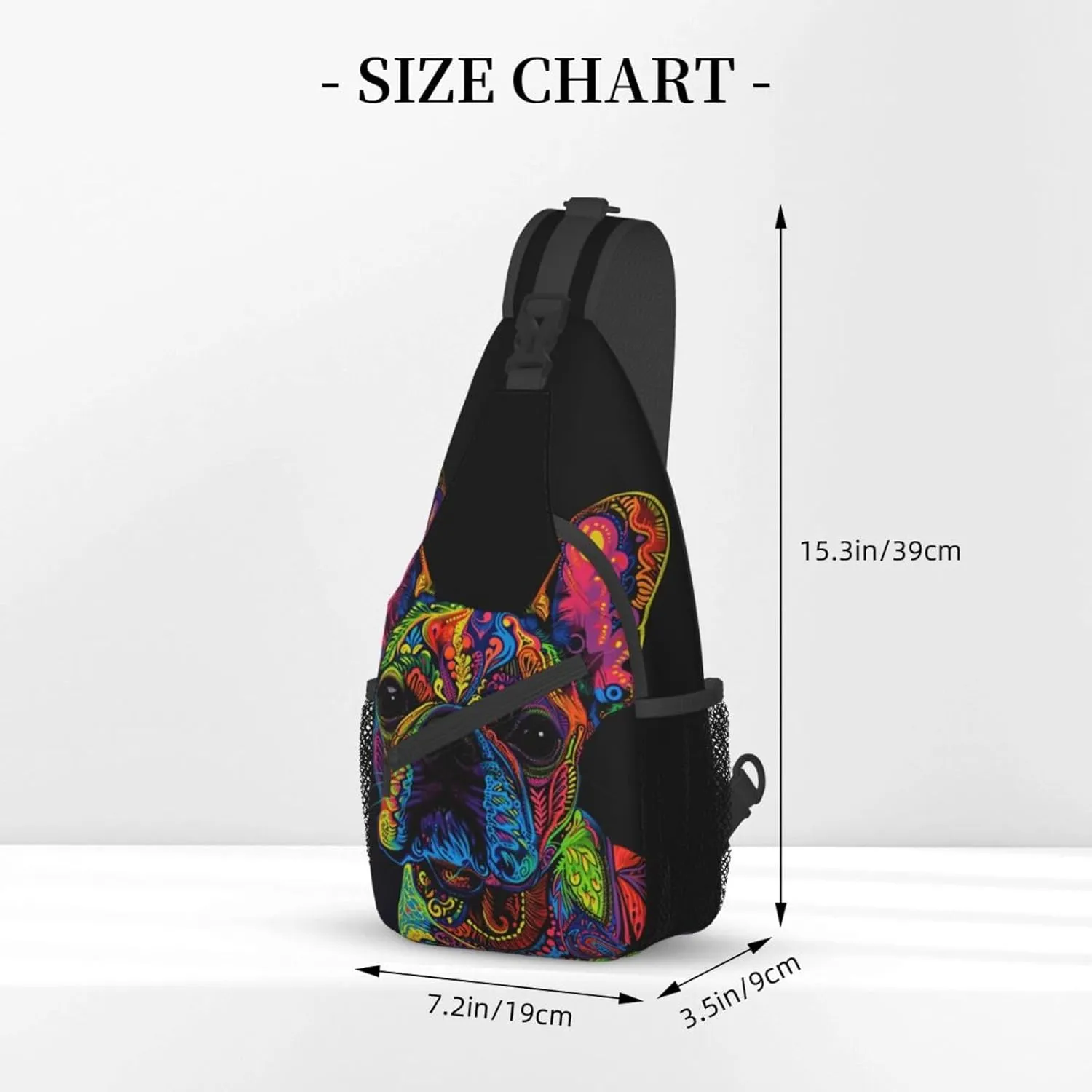 Pitbull Florecent Dog Sling Backpack Hiking Backpack Crossbody Bag Sports Lightweight And waterproof Chest Bag Shoulder Bag For Women Men