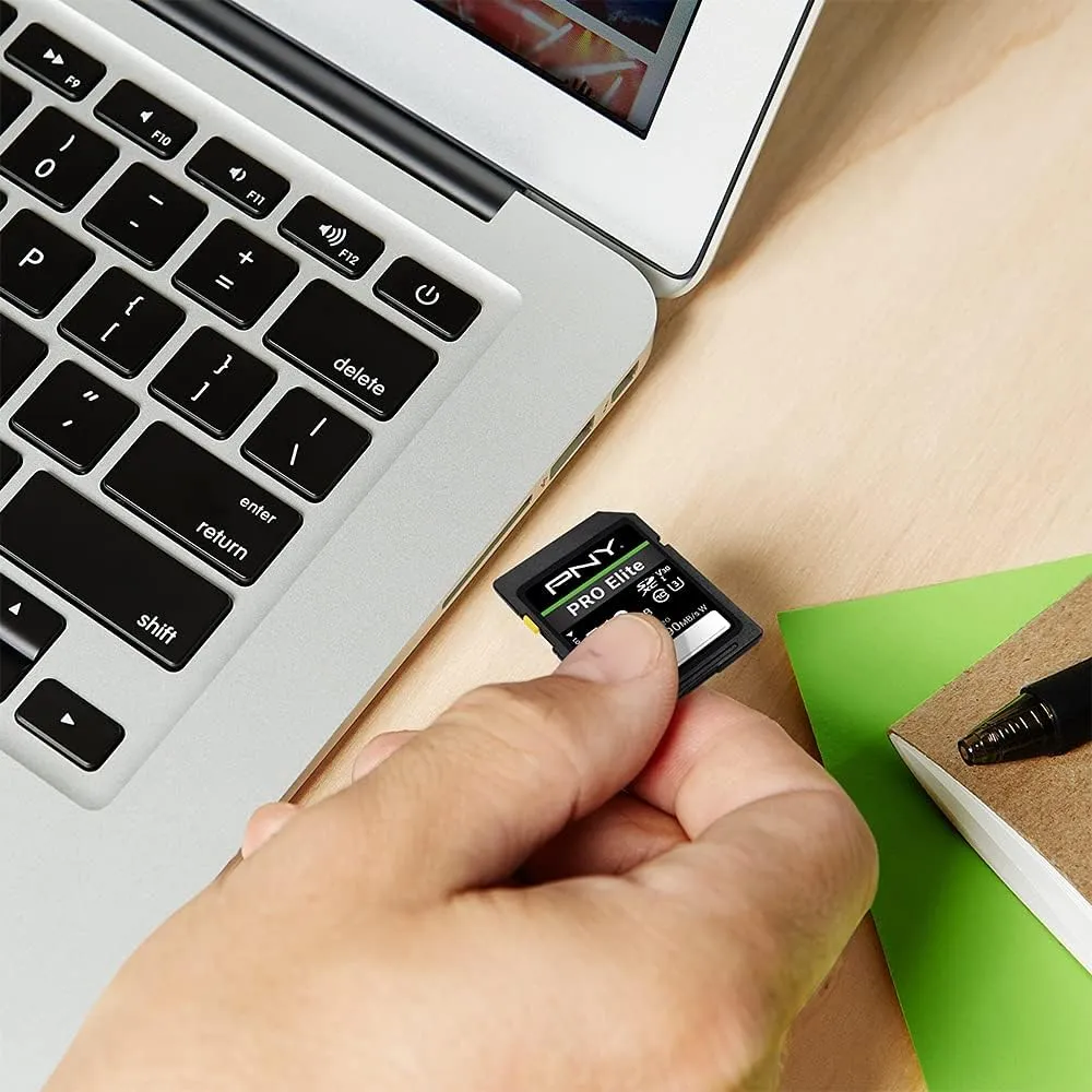PNY 512GB PRO Elite Class 10 U3 V30 SDXC Flash Memory Card - 100MB/s, Class 10, U3, V30, 4K UHD, Full HD, UHS-I, Full Size SD