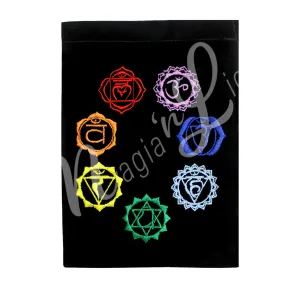 Pouch Black Velvet 7 Chakra 5 X 7”