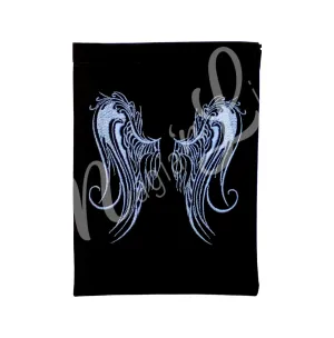 Pouch Black Velvet Angel Wings 5 X 7″