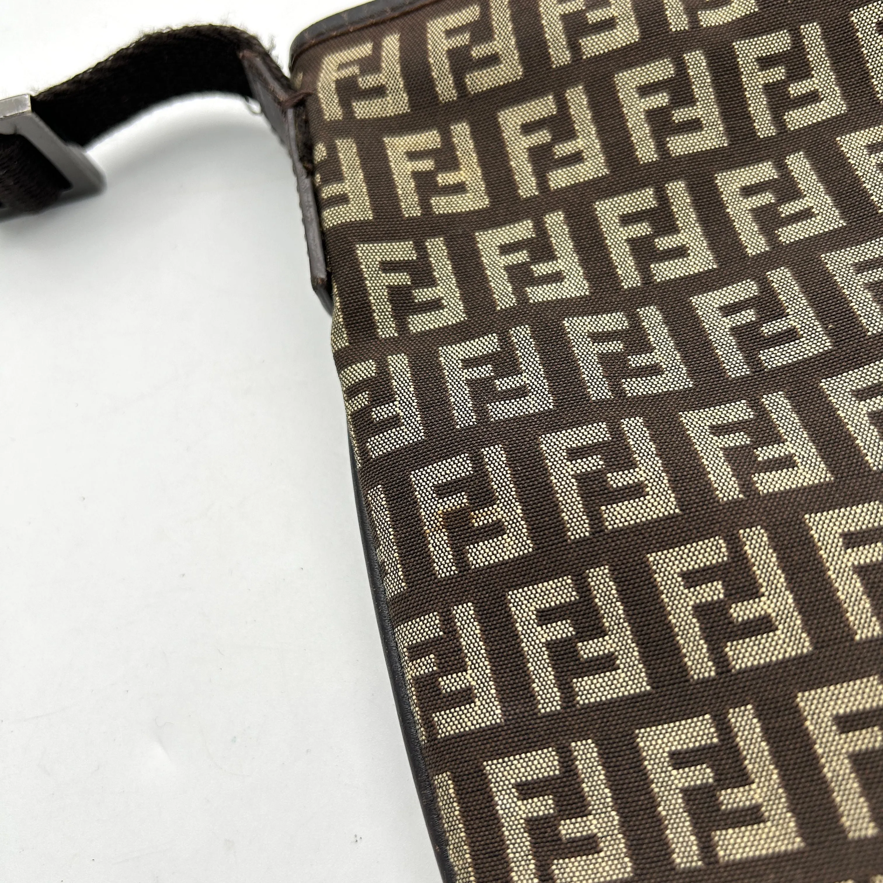 Pre-owned Fendi Zucchino Crossbody Bag - Brown Crossbody Bags, Handbags fe8811ds