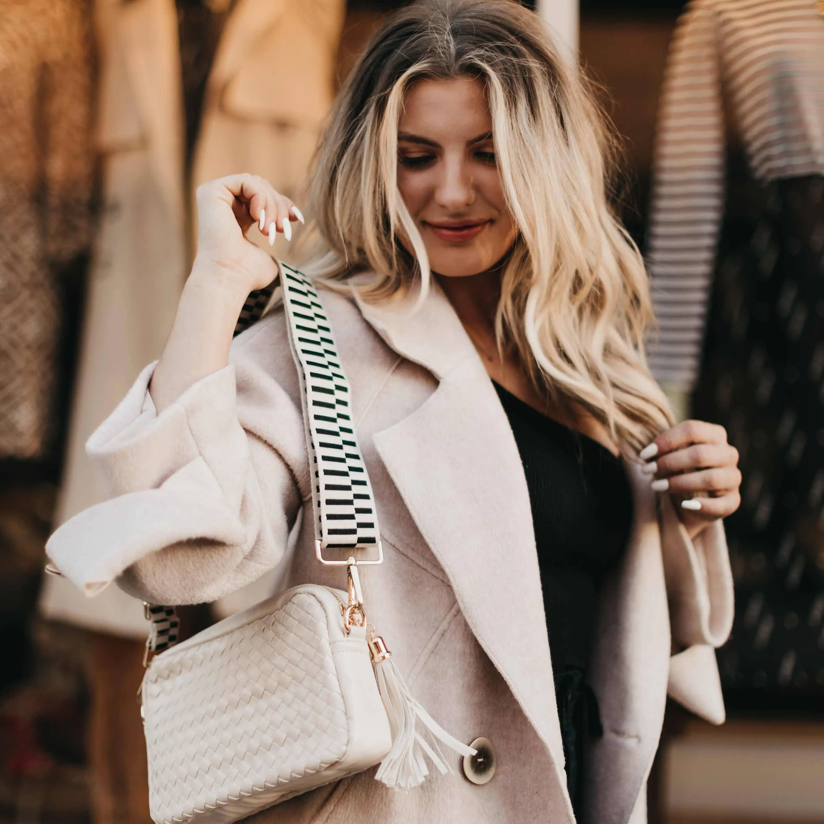 Pretty Simple - Woven Willow Camera Crossbody Bag