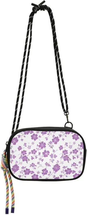 Purple Crush Black Crossbody Bag for Womens Fashion with Credit Card Slots Small Handbags Walk dog bultos de para mujeres