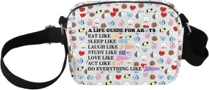 PXTIDY Korean Group Cartoon Crossbody Bag Singer Korean Group Characters Gifts Merch Music Team Members Fan Gift
