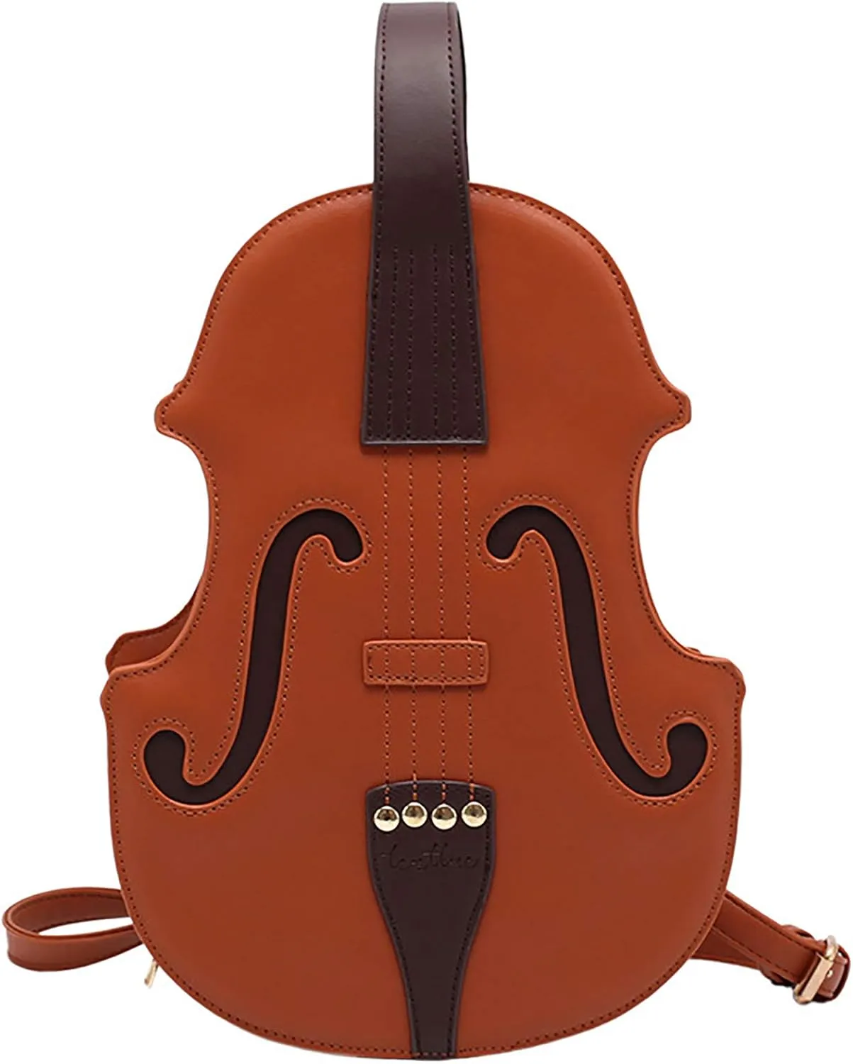 QZUnique Guitar/Violin/Piano Shoulder Bag Creative PU Leather Handbag Zipper Closure Crossbody Tote for Girls and Women
