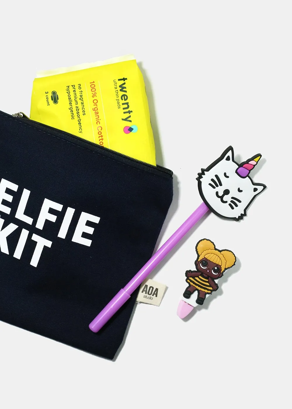 Re-Use Canvas Pouch - Selfie Kit