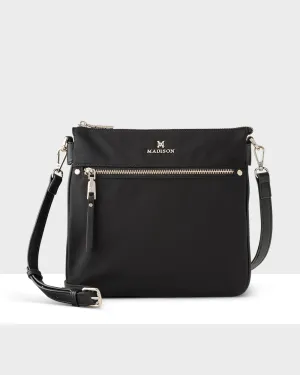 Renee Nylon Zip Top 2 Compartment Crossbody Bag