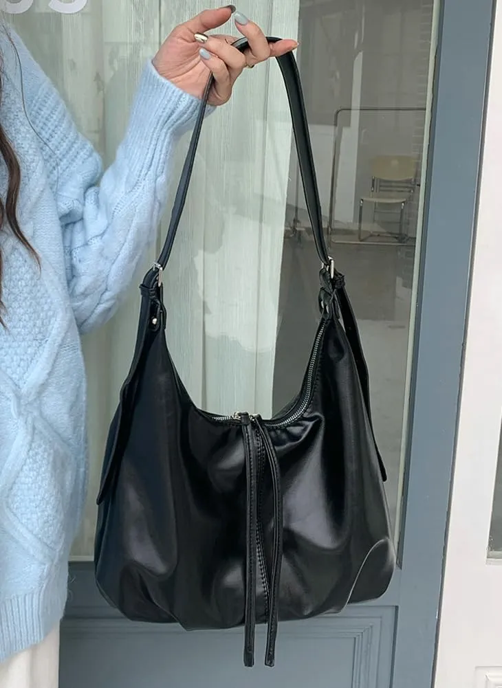 Retro Hobo Tote Handbag for Women Large PU Leather Crossbody Purse Casual Shoulder Bag