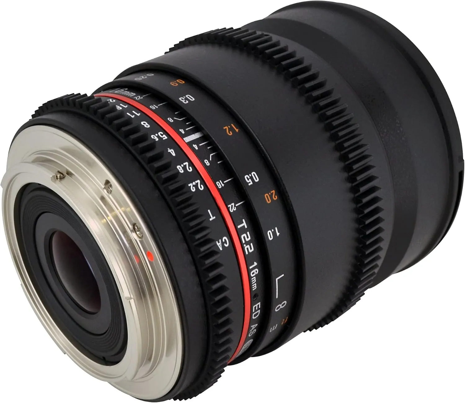 Rokinon CV16M-N 16mm T2.2 Cine Wide Angle Lens for Nikon F Mount Cameras