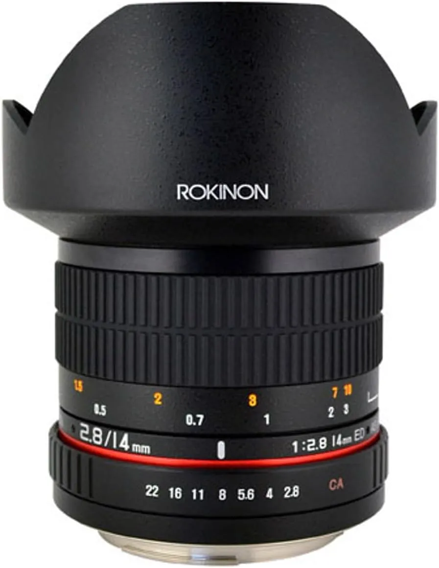 Rokinon FE14M-C 14mm F2.8 Ultra Wide Lens for Canon (Black)