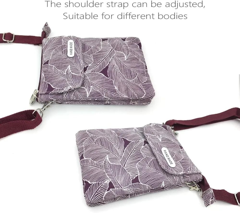 Roomy Cell Phone Purse Wallet Canvas Small Crossbody Purse Bags with Shoulder Strap For Women teen girlsl