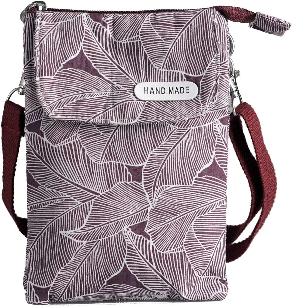 Roomy Cell Phone Purse Wallet Canvas Small Crossbody Purse Bags with Shoulder Strap For Women teen girlsl