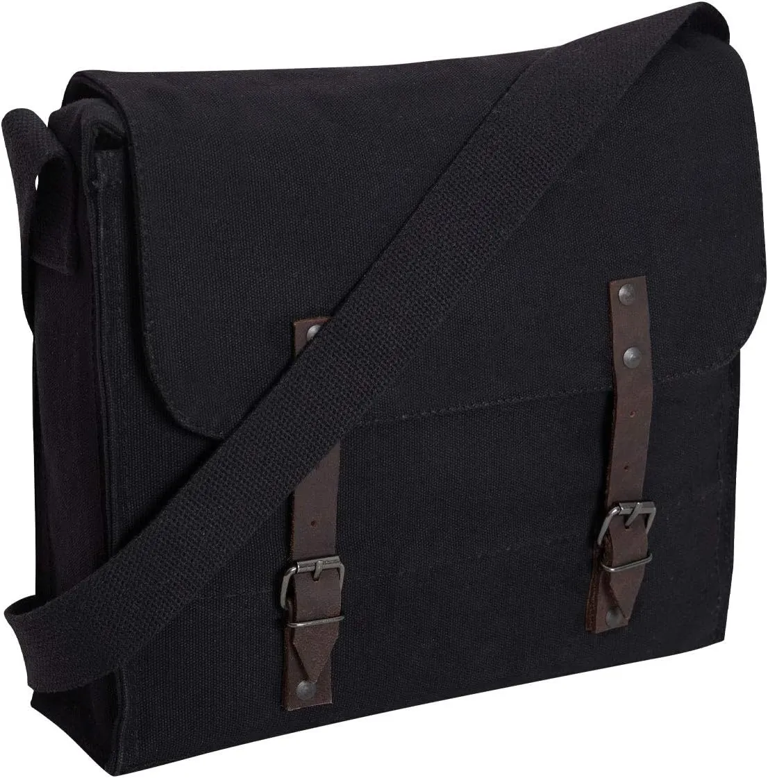Rothco Canvas Medic Bag Crossbody Shoulder Bag with Leather Closing Straps