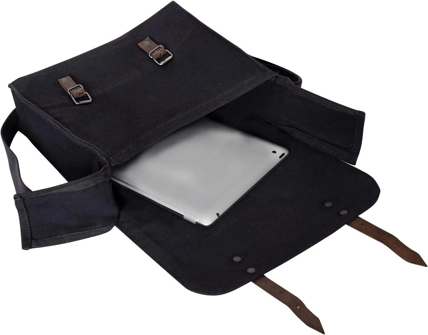 Rothco Canvas Medic Bag Crossbody Shoulder Bag with Leather Closing Straps
