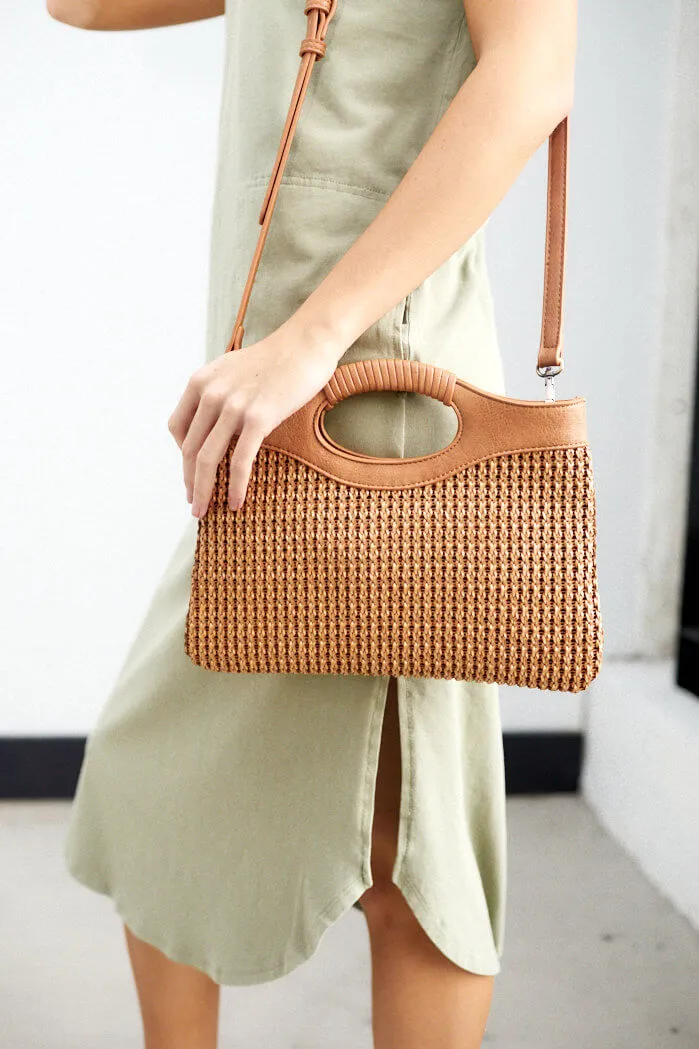 SALE - Lara Woven Crossbody with Strap