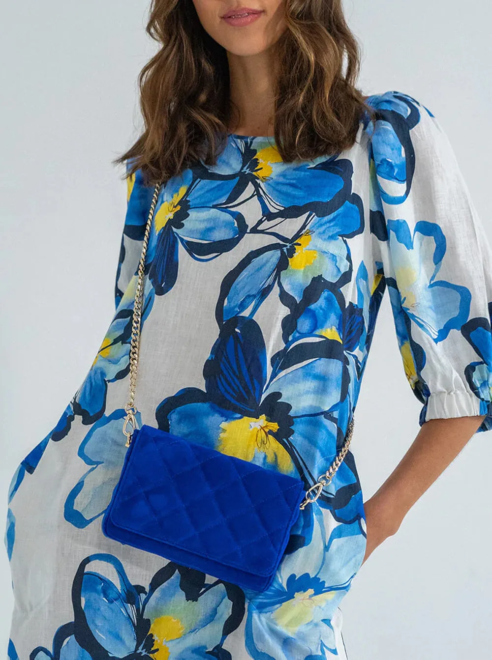 Sarah Crossbody - Cobalt Suede