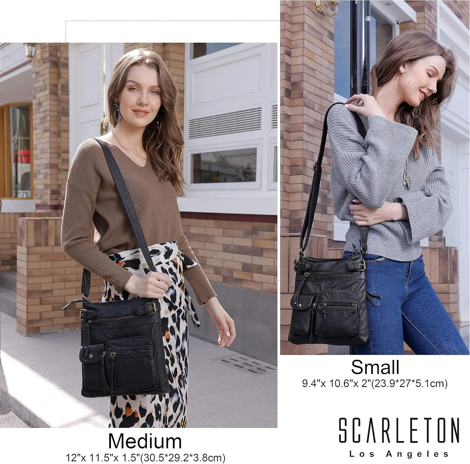 Scarleton Crossbody Bags for Women Purses and Handbags Multi Pocket Shoulder Bag Faux Leather Small, H1833