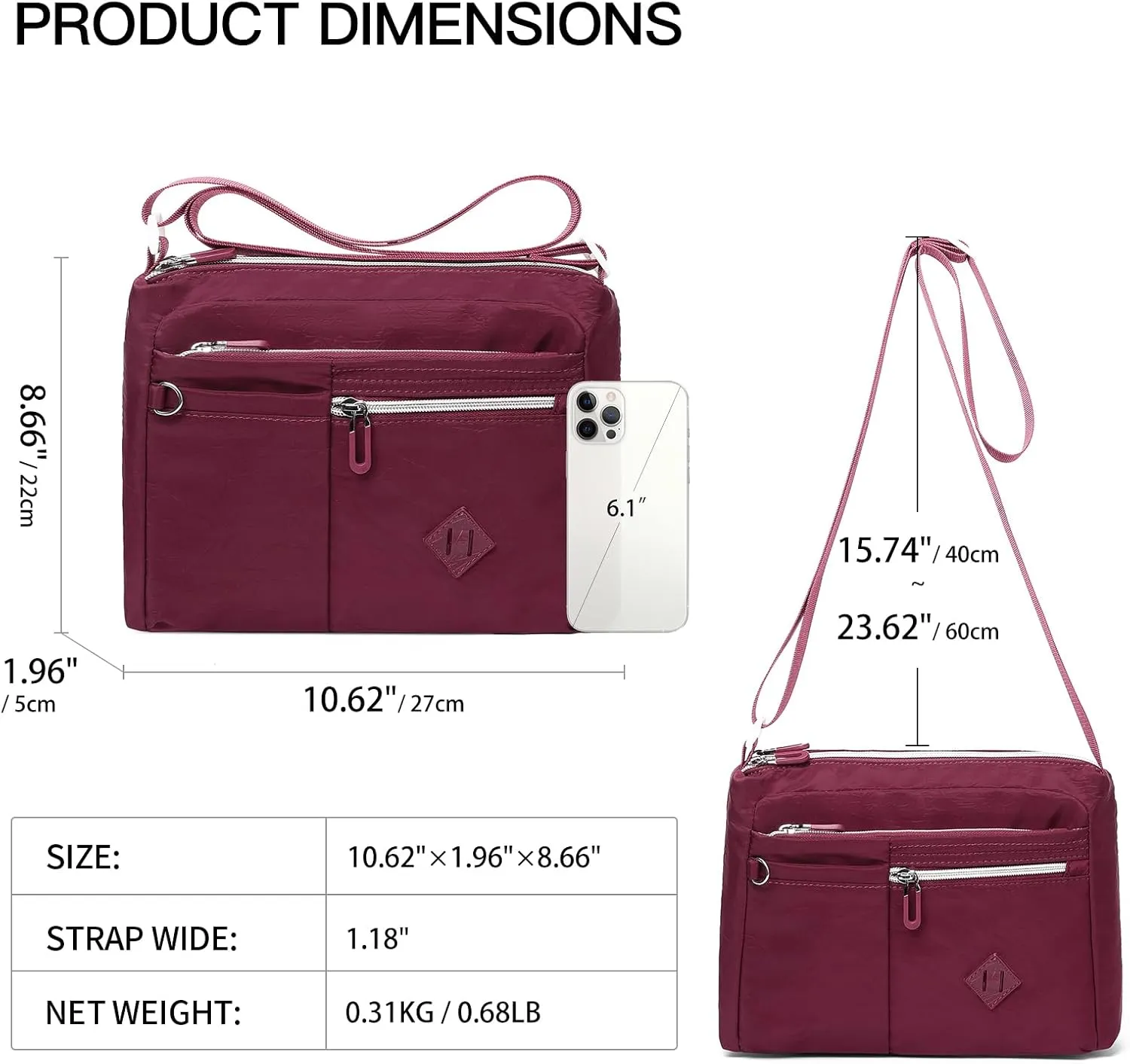 SENDFEN Shoulder Handbag for Women Ladies Crossbody Purse Roomy Multiple Pockets Bag Fashion Women Bags