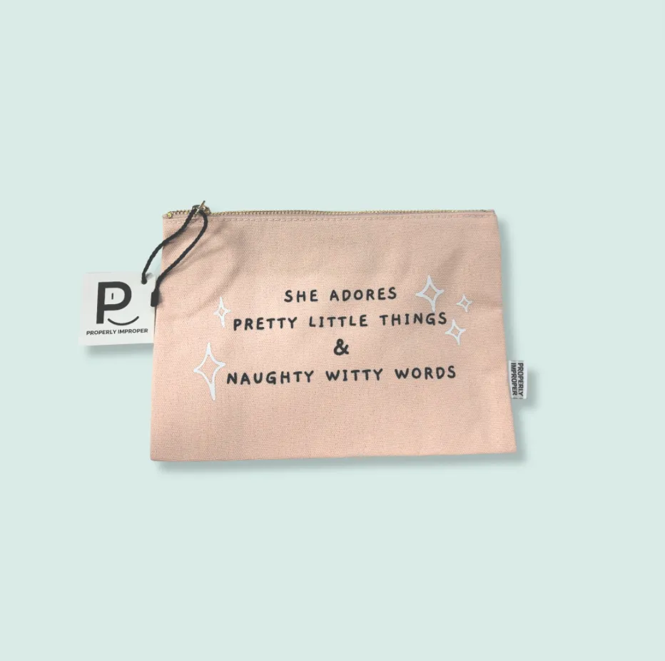 She Adores Pretty Little Things - Canvas Pouch