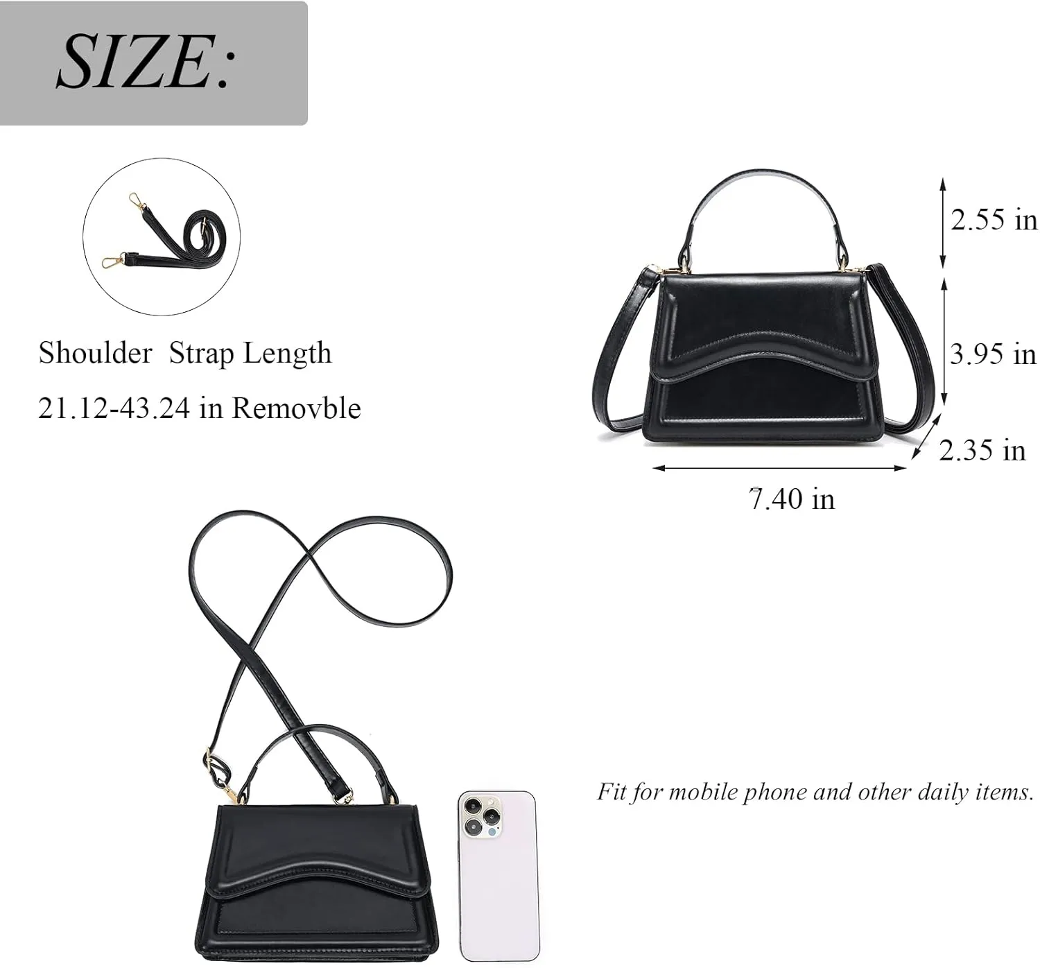SHUIANGRAN Stylish and Simple Crossbody Bag Small Square bag Purses for Women Satchel Shoulder bag Bag Purse