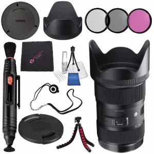 Sigma 18-35mm F1.8 Art DC HSM Lens for Canon DSLR Cameras Bundle
