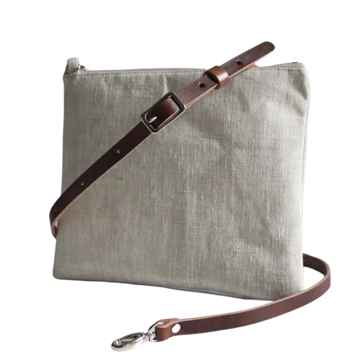 Simple Linen Crossbody Bag