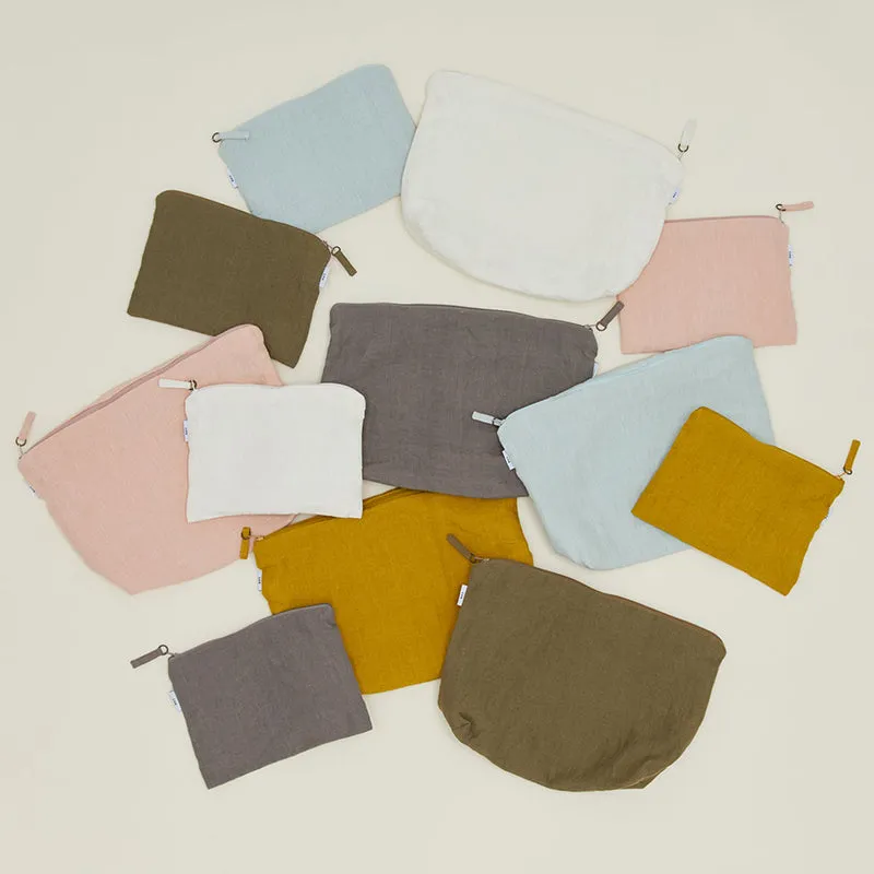 Simple Linen Pouch - Mustard