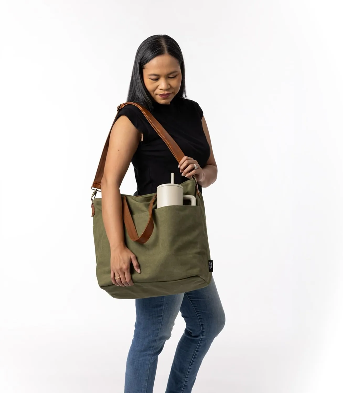 Simple Modern Canvas Tote Bag for Women