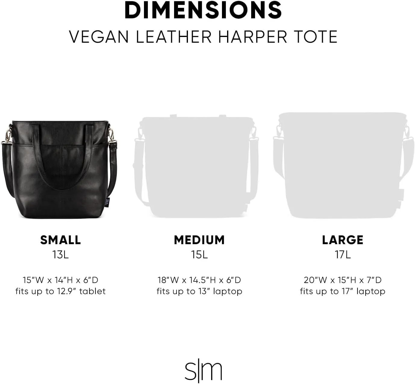 Simple Modern Vegan Leather Tote Bag for Women