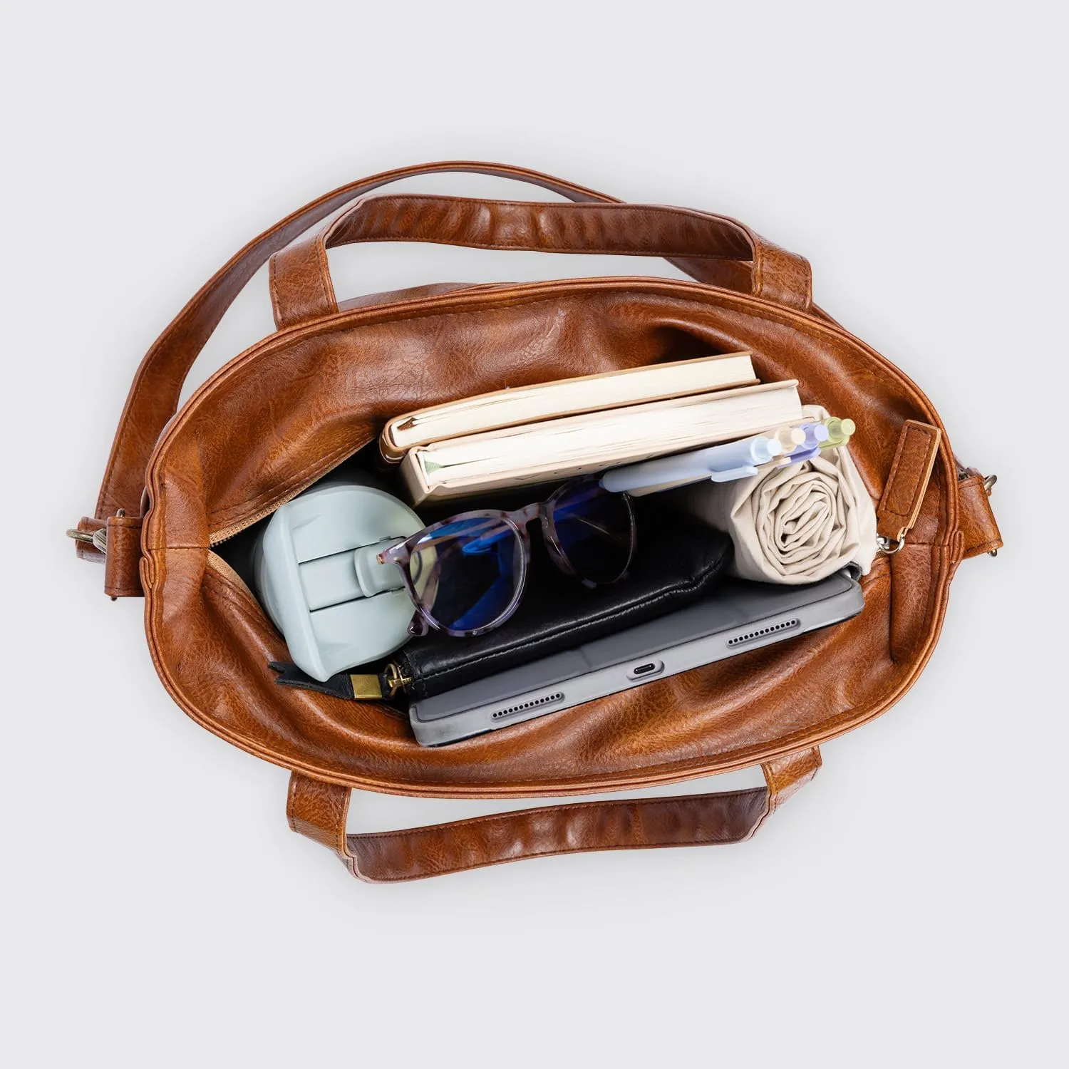 Simple Modern Vegan Leather Tote Bag for Women