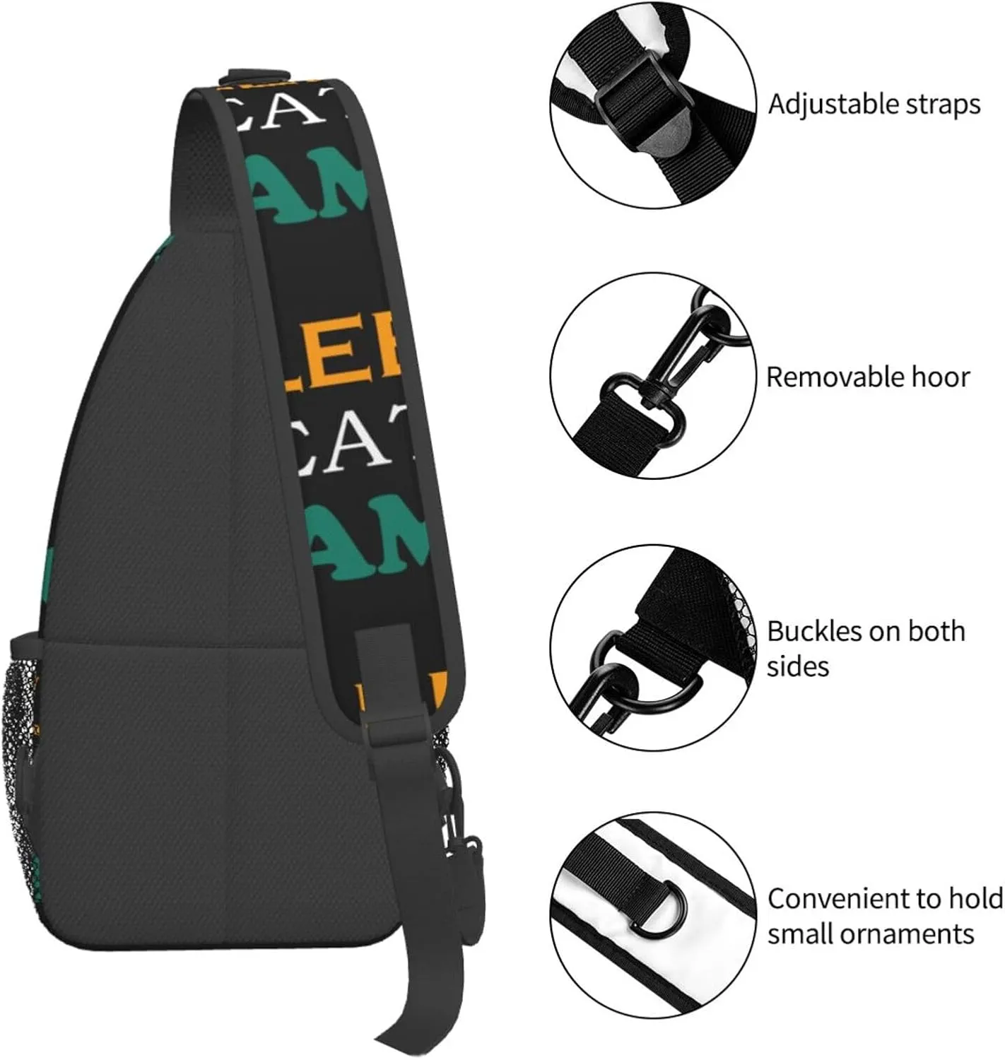 Sleep Eat And Game Outdoor Crossbody Shoulder Bag For Unisex Young Adult Hiking Bicycling