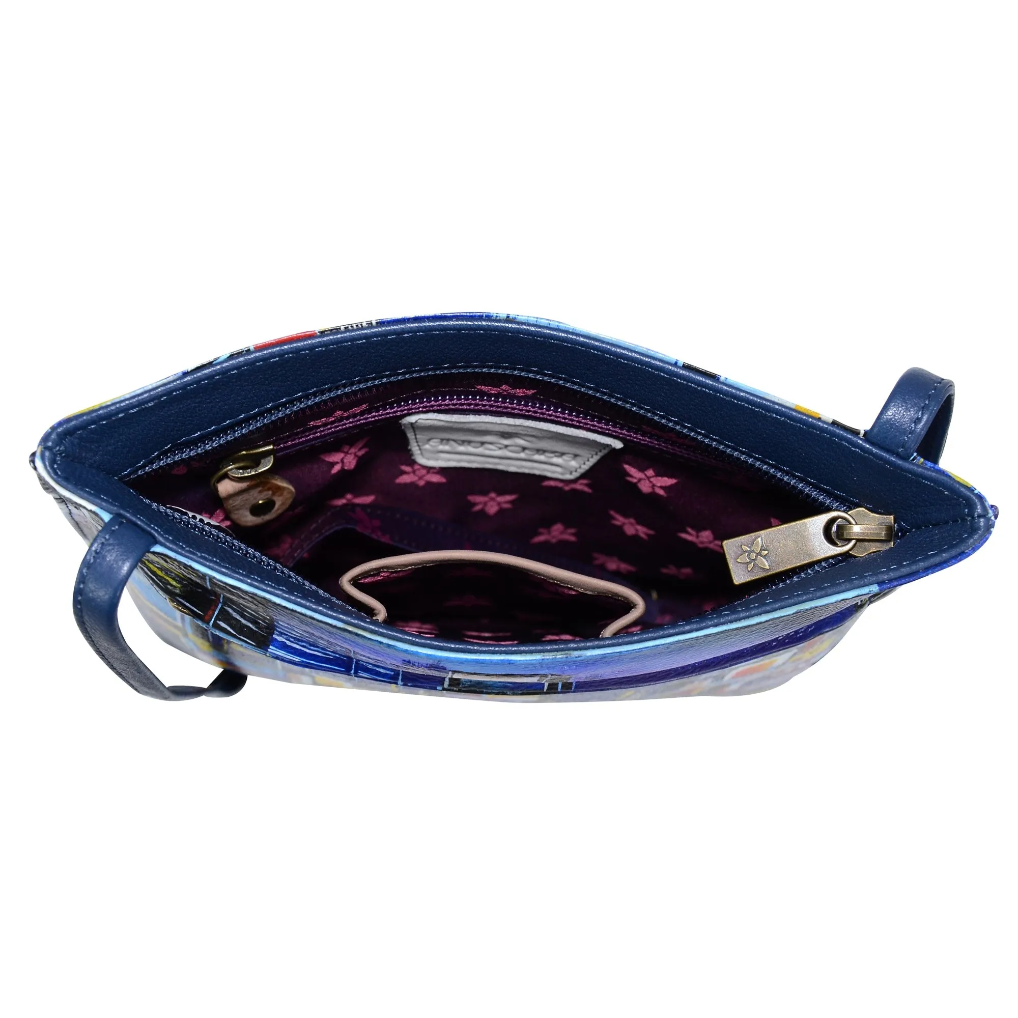 Slim Crossbody With Front Zip - 452