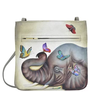 Slim Crossbody With Front Zip - 452