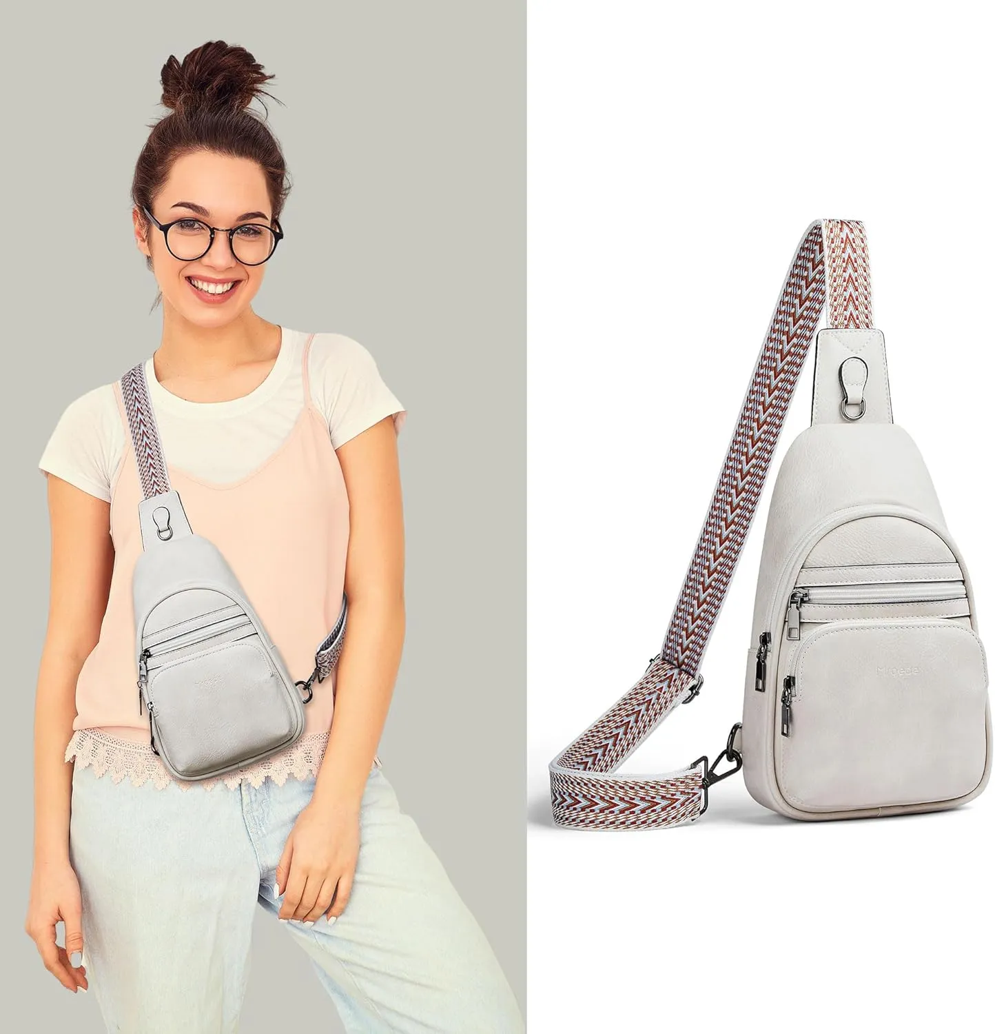 Sling Bag Crossbody Bags for Women Fanny Packs Purse Backpack Casual Daypacks for Travel Work Shopping