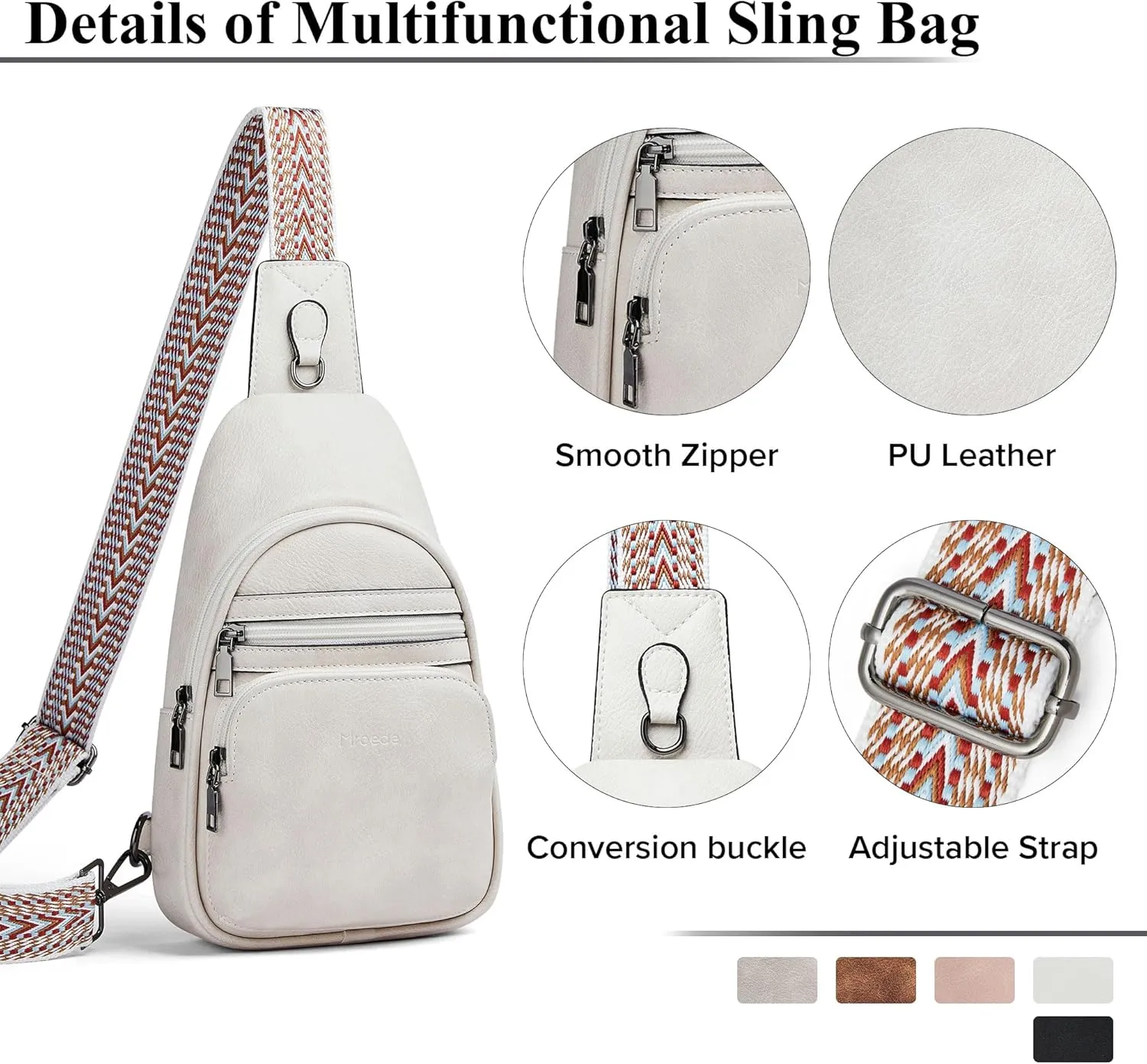 Sling Bag Crossbody Bags for Women Fanny Packs Purse Backpack Casual Daypacks for Travel Work Shopping