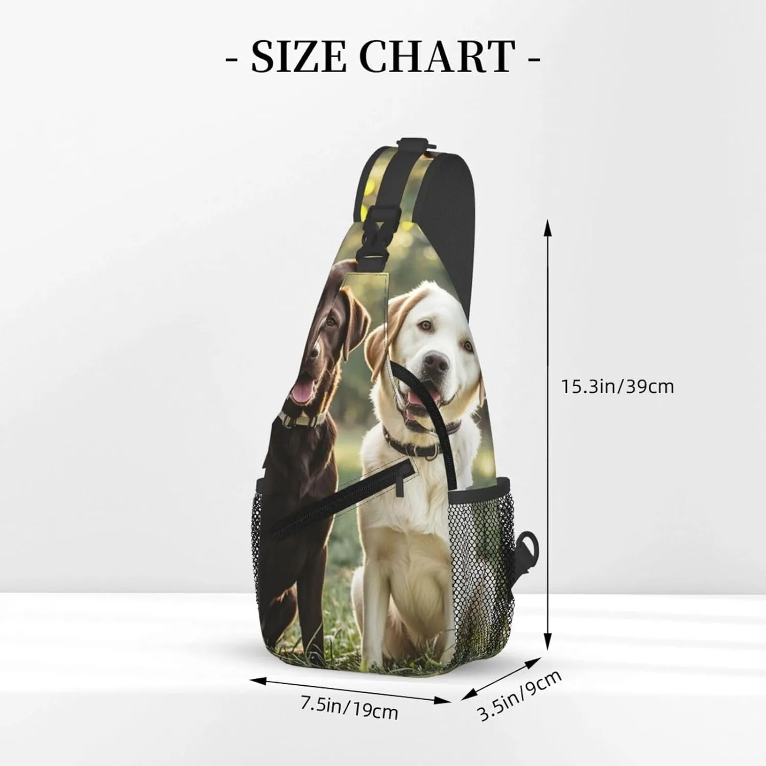 Sling Bag for Men Women Crossbody Backpack labrador retriever Dogs Crossbody Bag Chest Bag for Travel Sport
