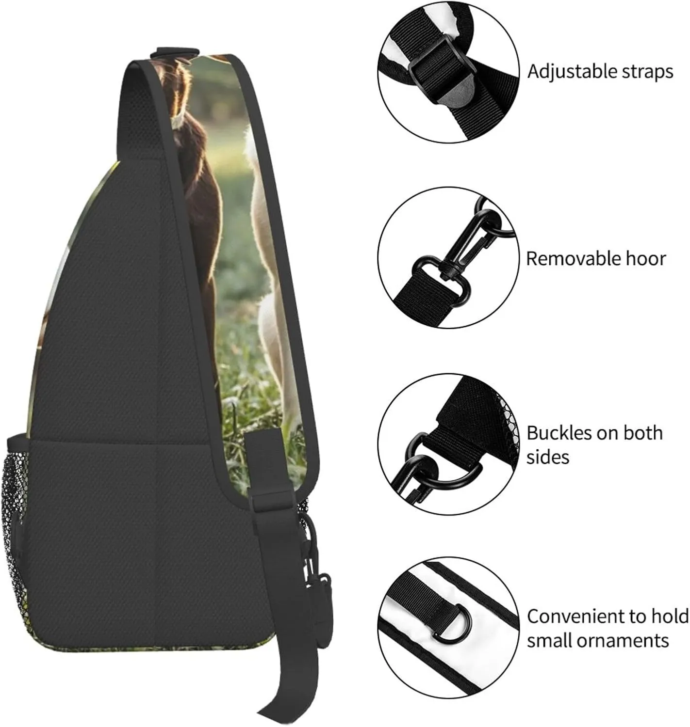 Sling Bag for Men Women Crossbody Backpack labrador retriever Dogs Crossbody Bag Chest Bag for Travel Sport