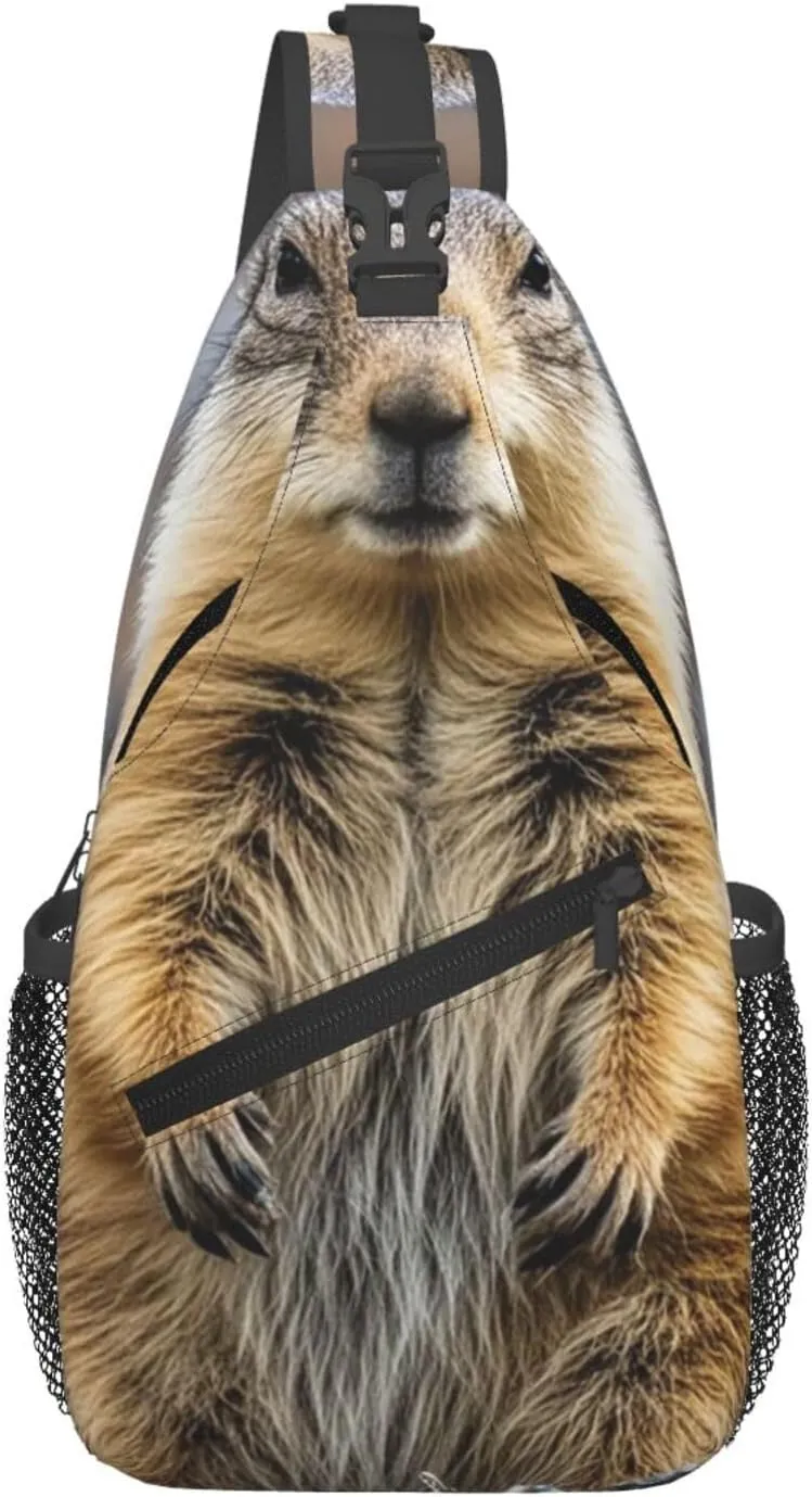 Sling Bag for Men Women Crossbody Backpack raccoon Crossbody Bag Chest Bag for Travel Sport