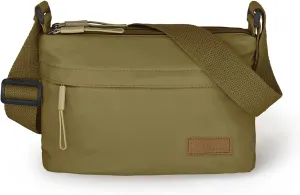 Small Crossbody Bag for Women Men, Canvas Cross Body Purse for Women, Casual Minimalist Style Handbag Purse with 5 Pocket