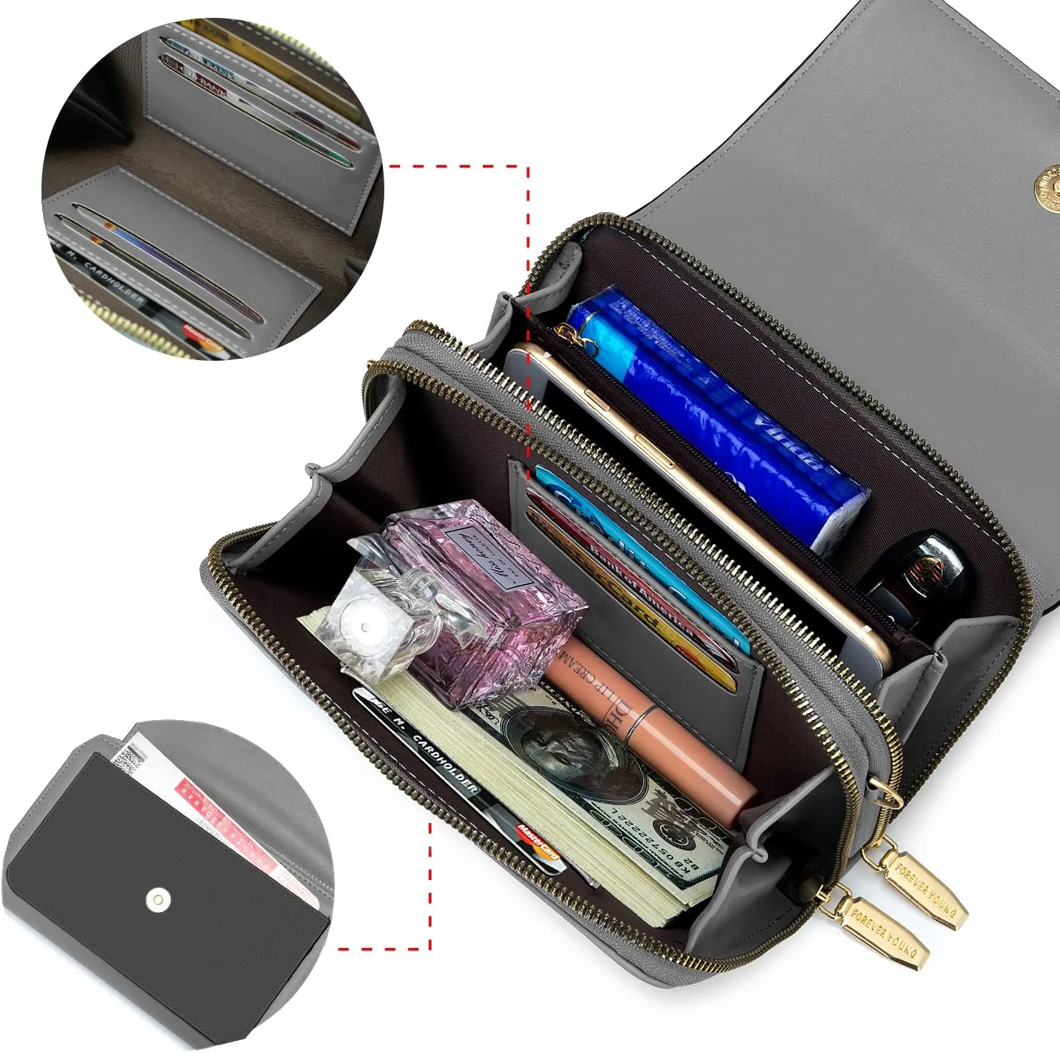 Small Crossbody Bag for Women,Cell Phone Purse Women's Shoulder Handbags Wallet Purse with Credit Card Slots