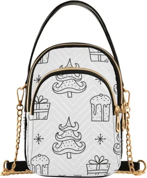 Small Crossbody Bags for Women Trendy Triple Compartment Cell Phone Crossbody Wallet Purses Pattern 1