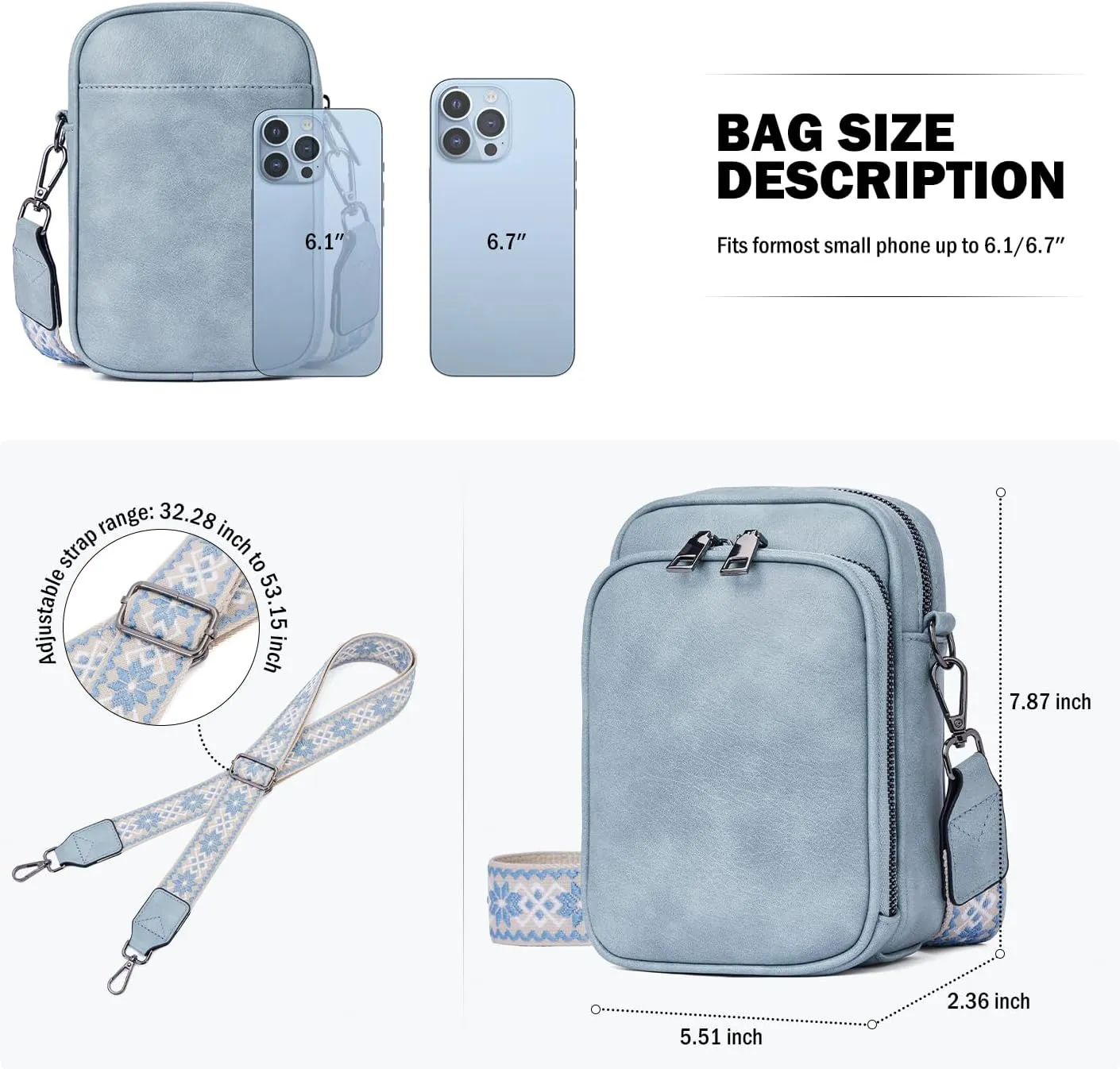 Small Crossbody Bags for Women Trendy,Vegan Leather Cell Phone Purse Crossbody Handbag Purse with Built in Wallet