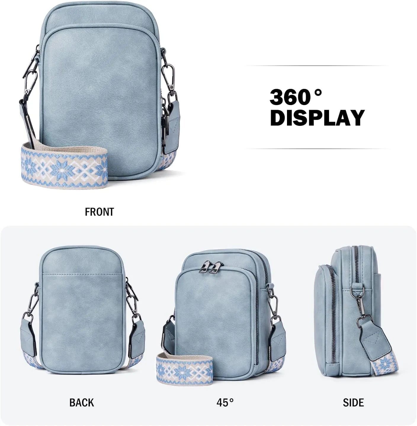 Small Crossbody Bags for Women Trendy,Vegan Leather Cell Phone Purse Crossbody Handbag Purse with Built in Wallet