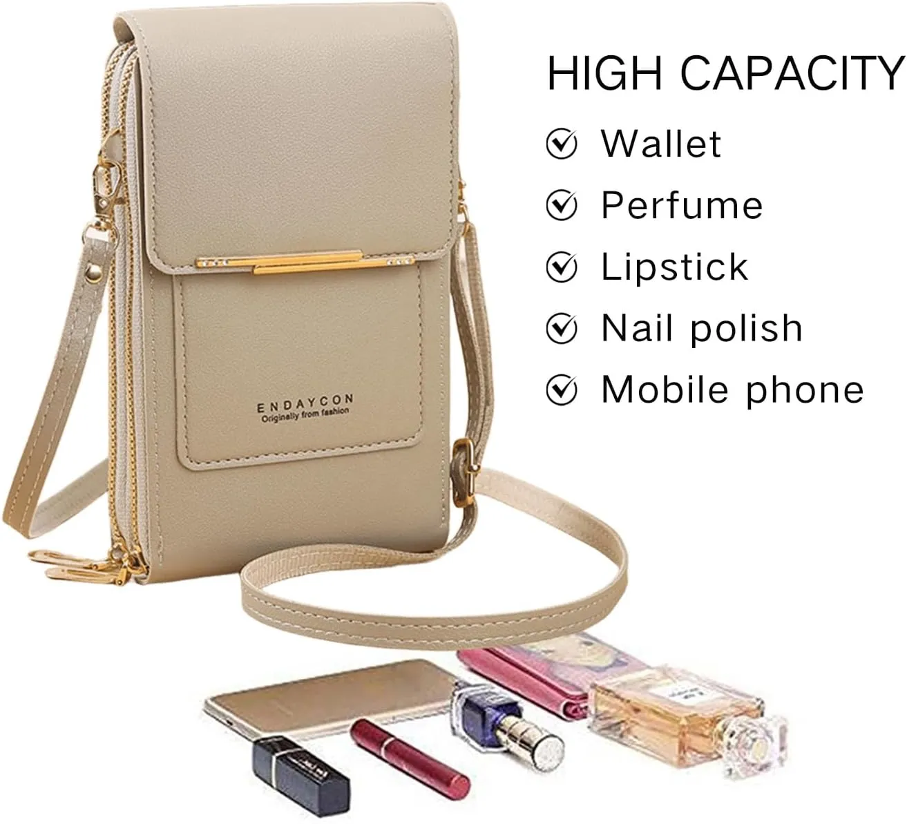 Small Crossbody Cell Phone Bag for Women, Mini Shoulder Purse with Credit Card Slots