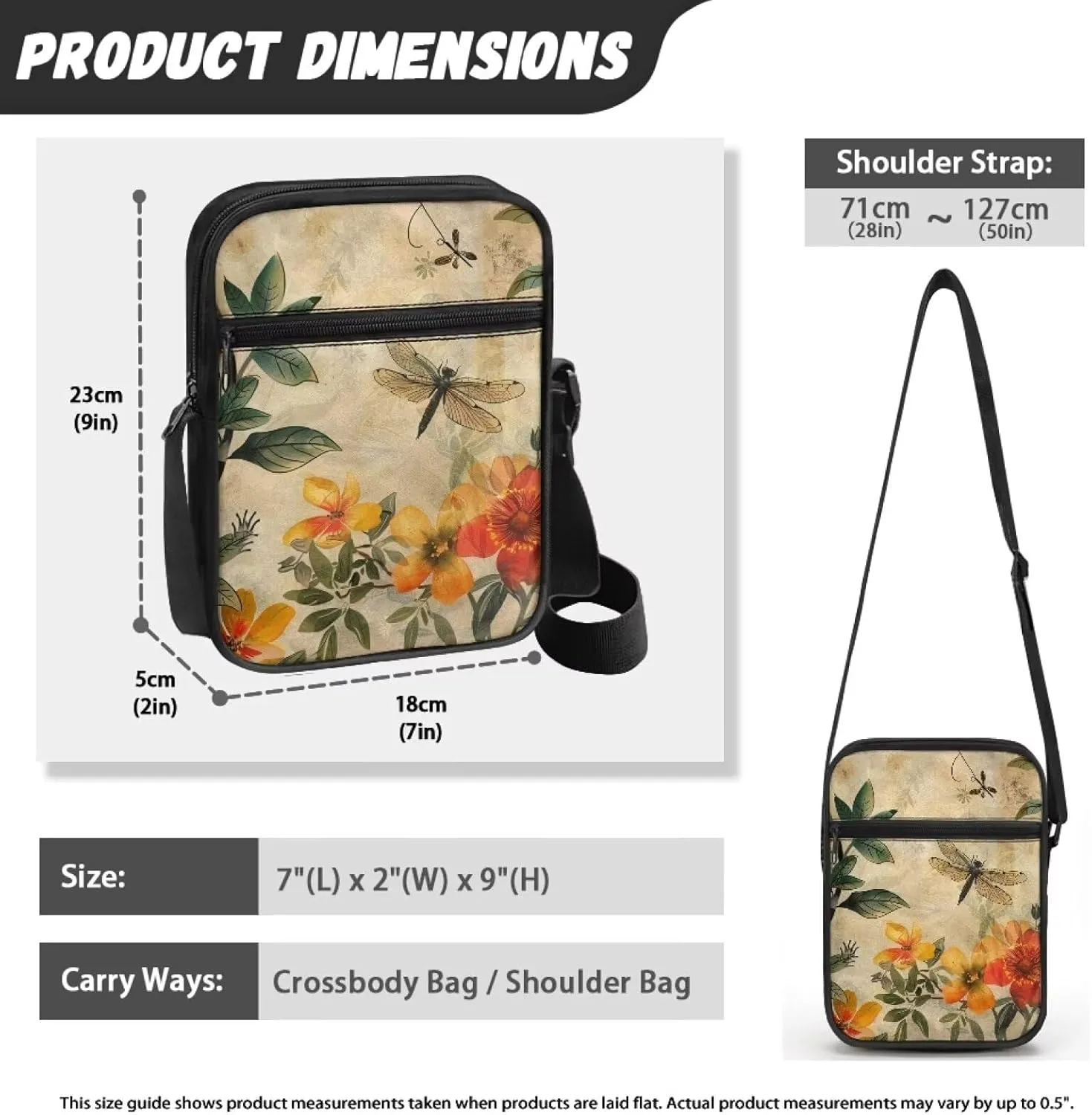 Small Messenger Bag Purse Crossbody Bag with Adjustable Strap for Women Men for Travel Outdoor Sports