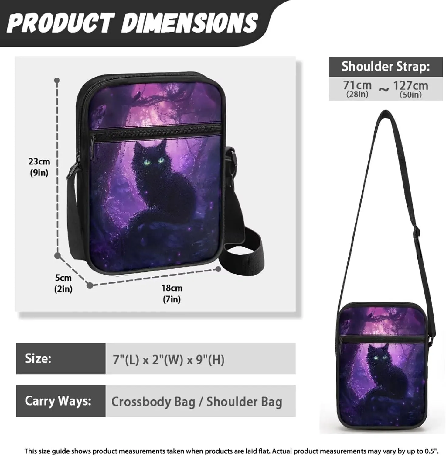 Small Messenger Bag Purse Crossbody Bag with Adjustable Strap for Women Men for Travel Outdoor Sports