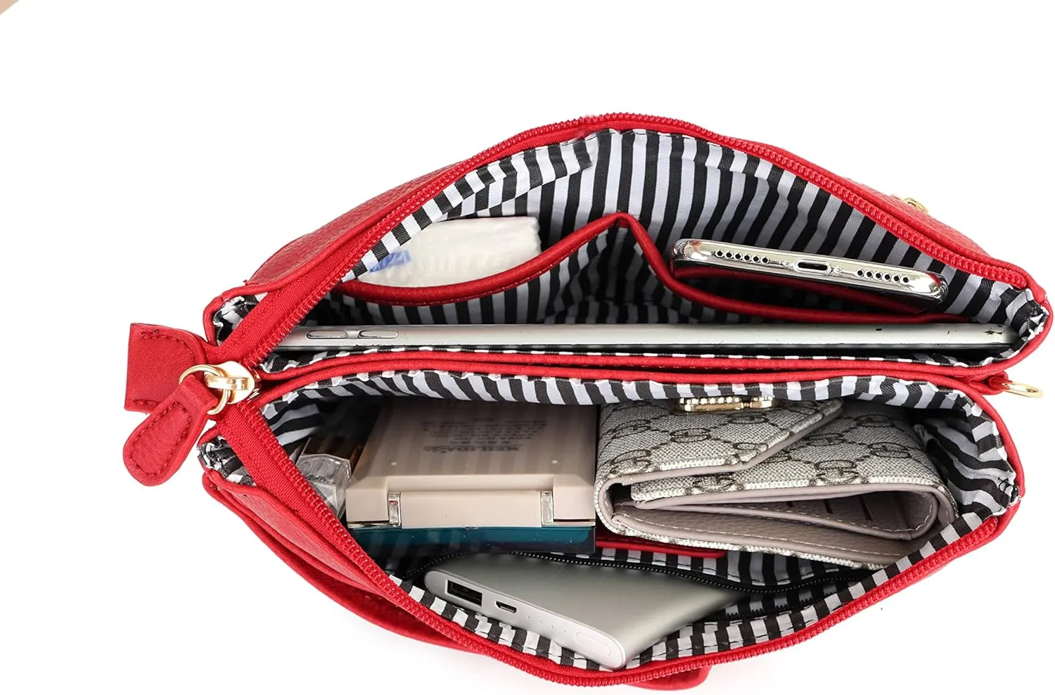 Solene Women's Lightweight Multi Compartment Wristlet Clutch Wallet Crossbody Bag