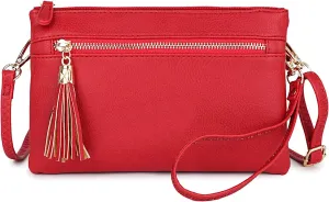 Solene Women's Lightweight Multi Compartment Wristlet Clutch Wallet Crossbody Bag
