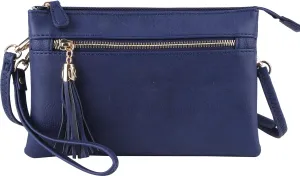 Solene Women's Lightweight Multi Compartment Wristlet Clutch Wallet Crossbody Bag
