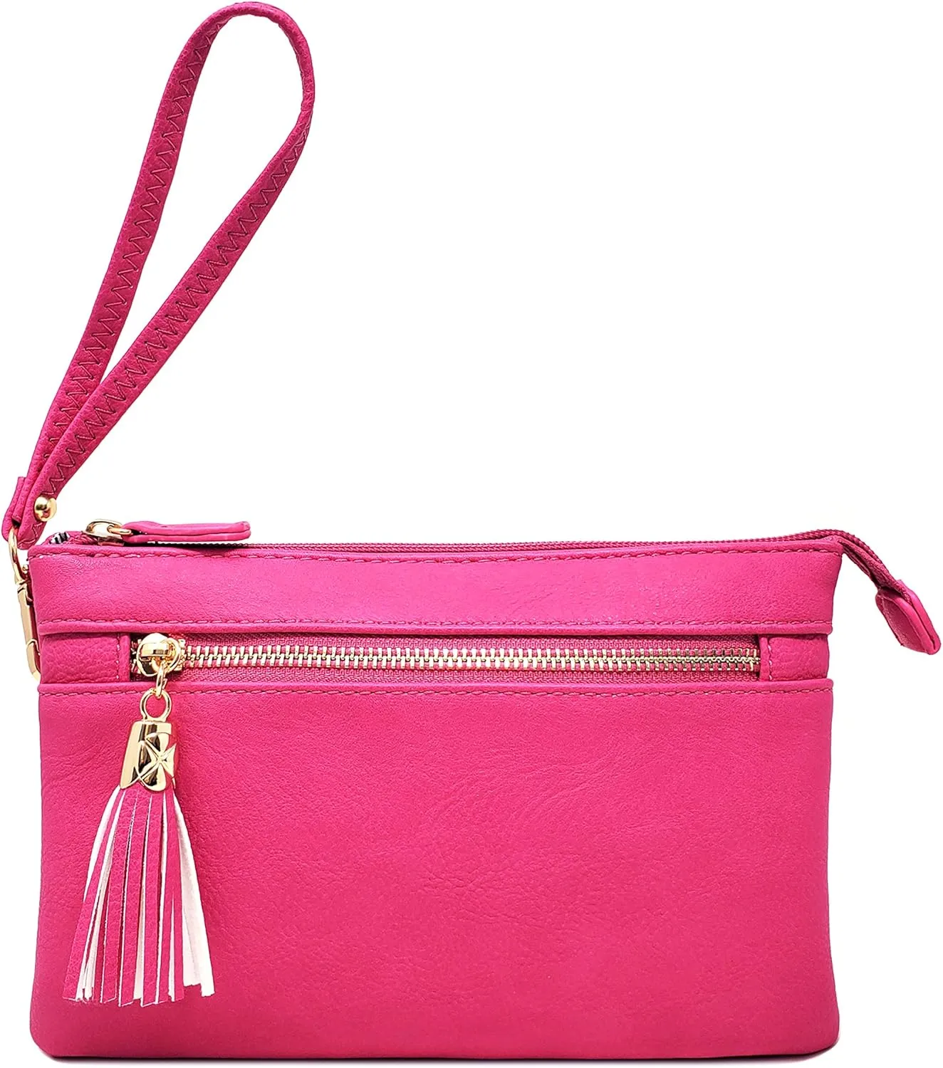 Solene Women's Lightweight Multi Compartment Wristlet Clutch Wallet Crossbody Bag
